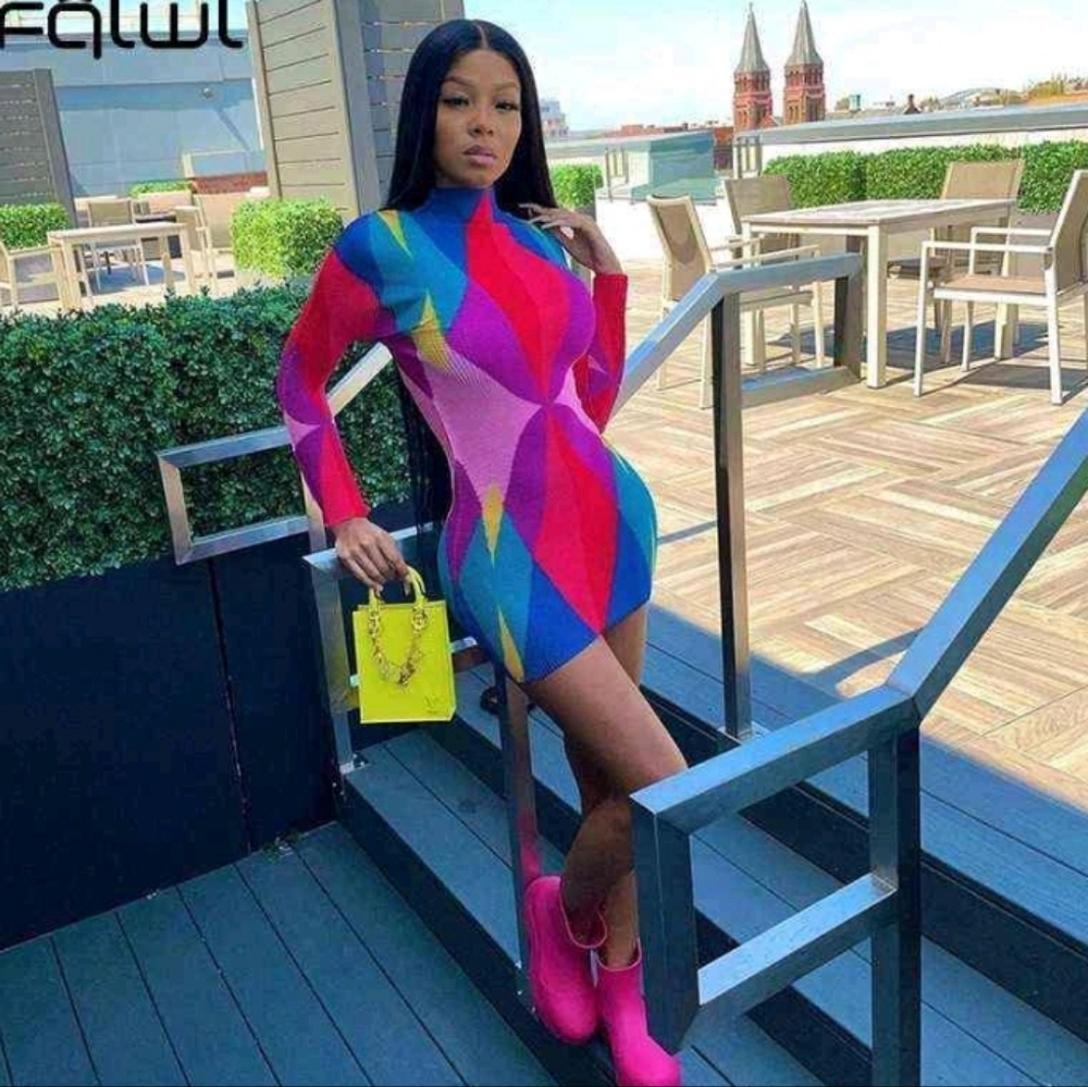 Colorful Bodycon dress
